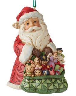 Jim Shore Santa with Toybag Ornament